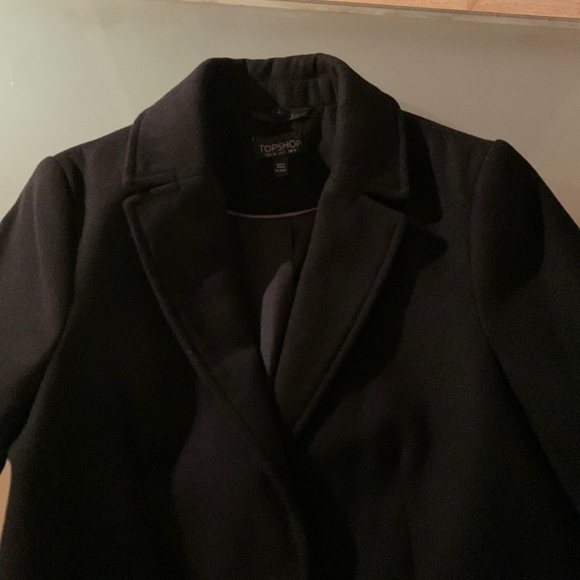 BNWT TOPSHOP AUTUMN JACKET CASHEMIRE WOOL COAT SZ UK6 US 2 Removable Collar - Picture 6 of 8